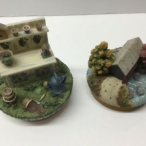 2 Garden Themed Our America Yankee Candle Toppers
